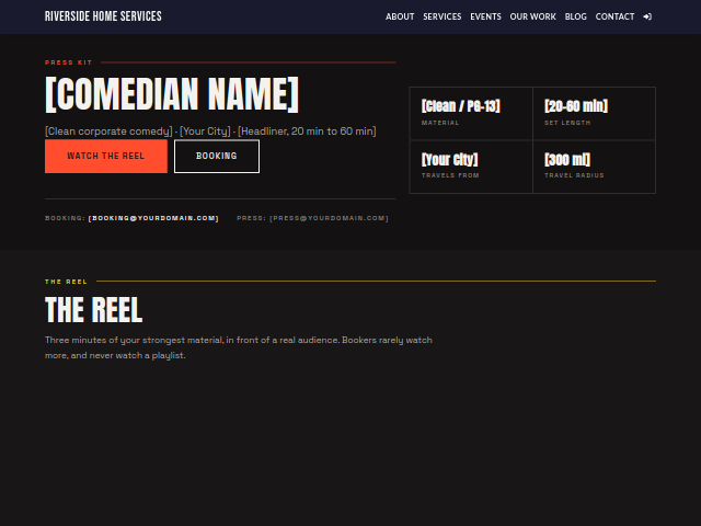 Comedian — Press Kit template