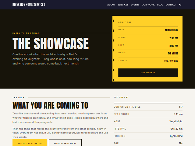 Comedy Producer — Recurring Show template