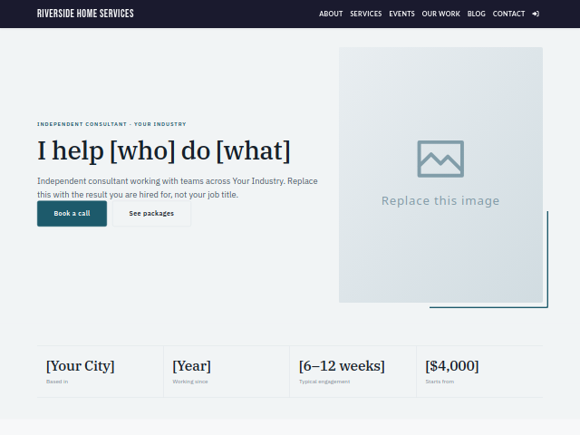 Freelancer / Consultant template